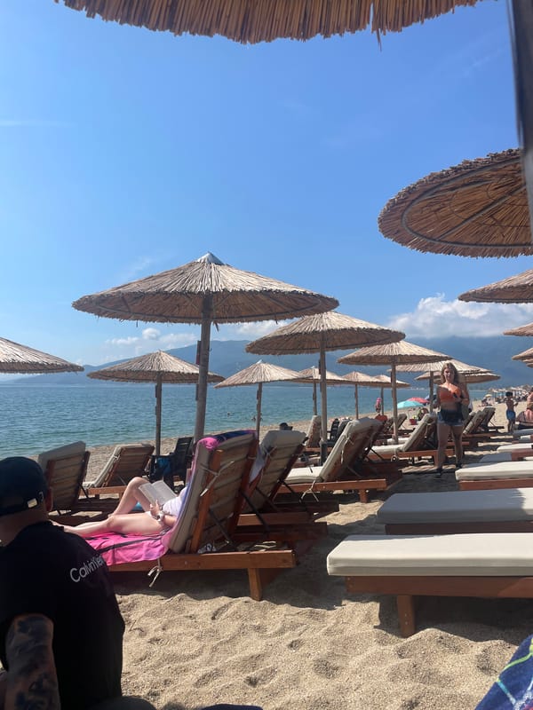 Early morning beach life documented in Nea Vrasna, Greece