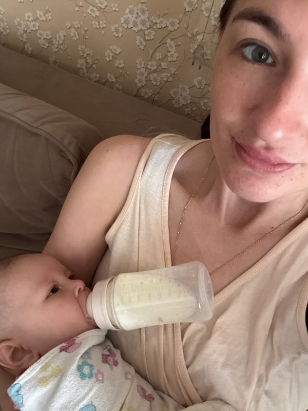 Woman documented during baby care and household tasks in Sochi