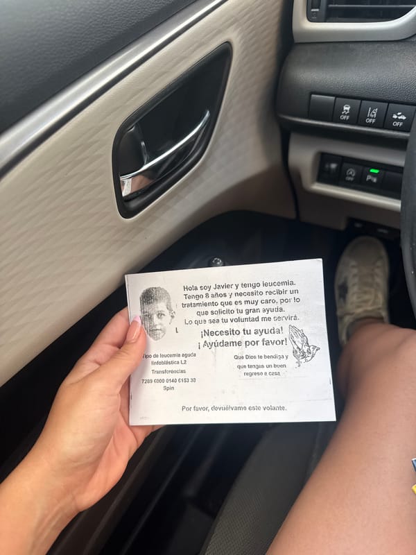 Donation flyer for child with leukemia spotted in Puebla