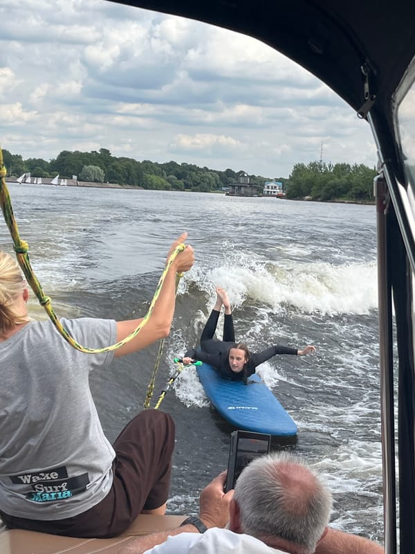 Wakesurfing and river activity on the Neva, Saint Petersburg