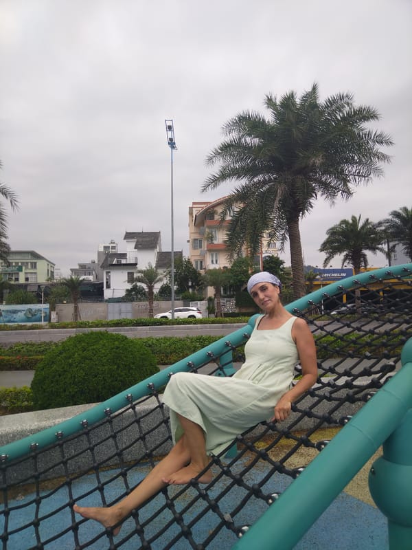 Early morning life captured across Ha Long Ward playground areas