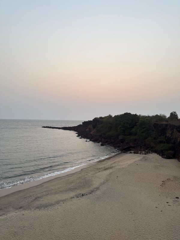 Tourist captures coastal views at Querim beach, Goa
