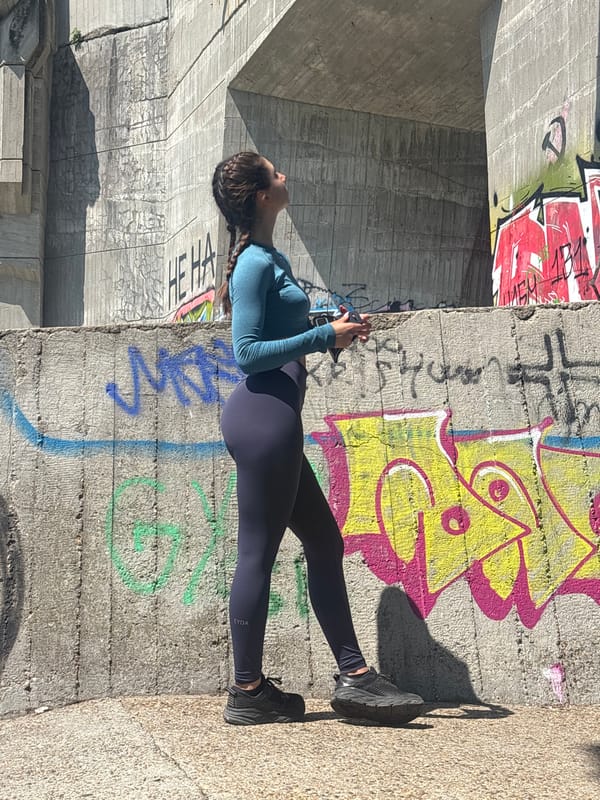 Woman performs yoga photoshoot at Soviet monument in Varna