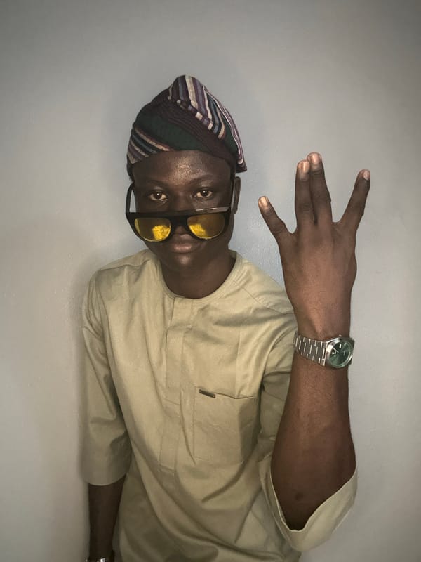 Traditional Nigerian fashion shoot with bold accessories, Badagry