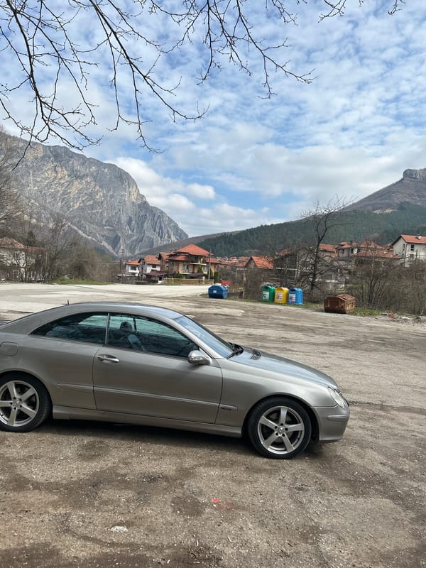 Mercedes coupe spotted parked in Bulgarian town lot
