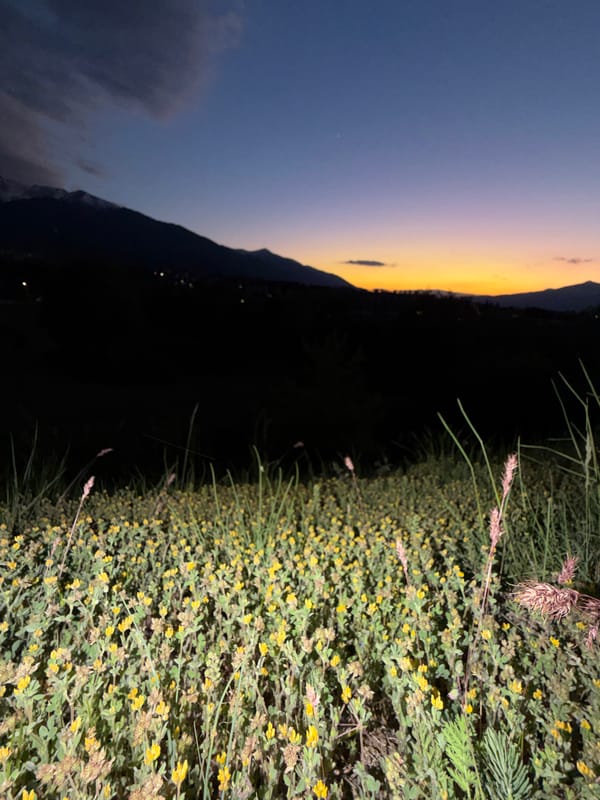 Evening mountain walk documented in Bansko, Bulgaria