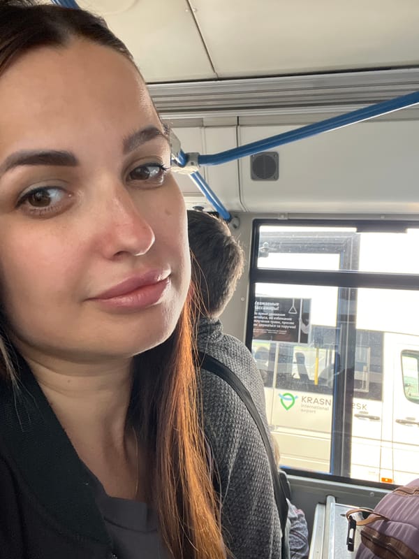 Selfies and candid portraits on a bus and indoors