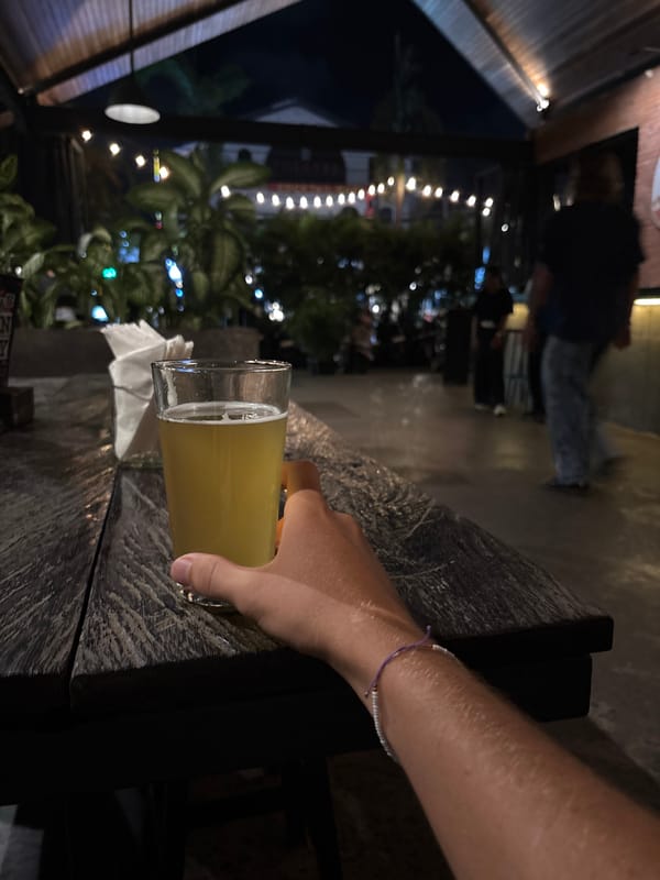 Morning beer enjoyed at North Kuta establishment