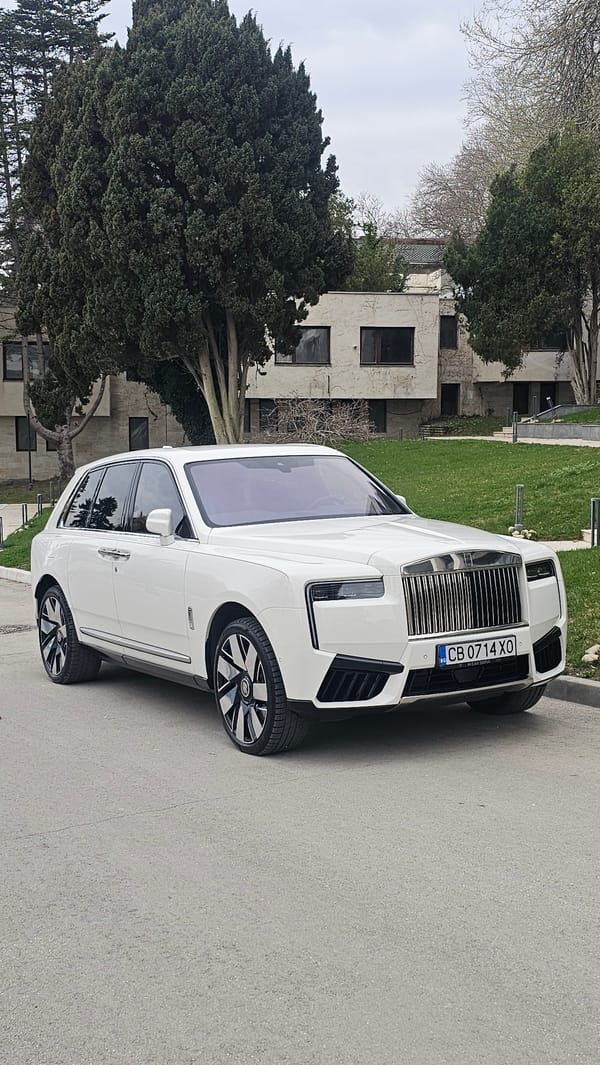White Rolls-Royce spotted parked in Varna, Bulgaria