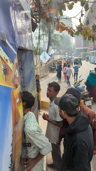 Early morning street life documented across Dhaka neighborhoods