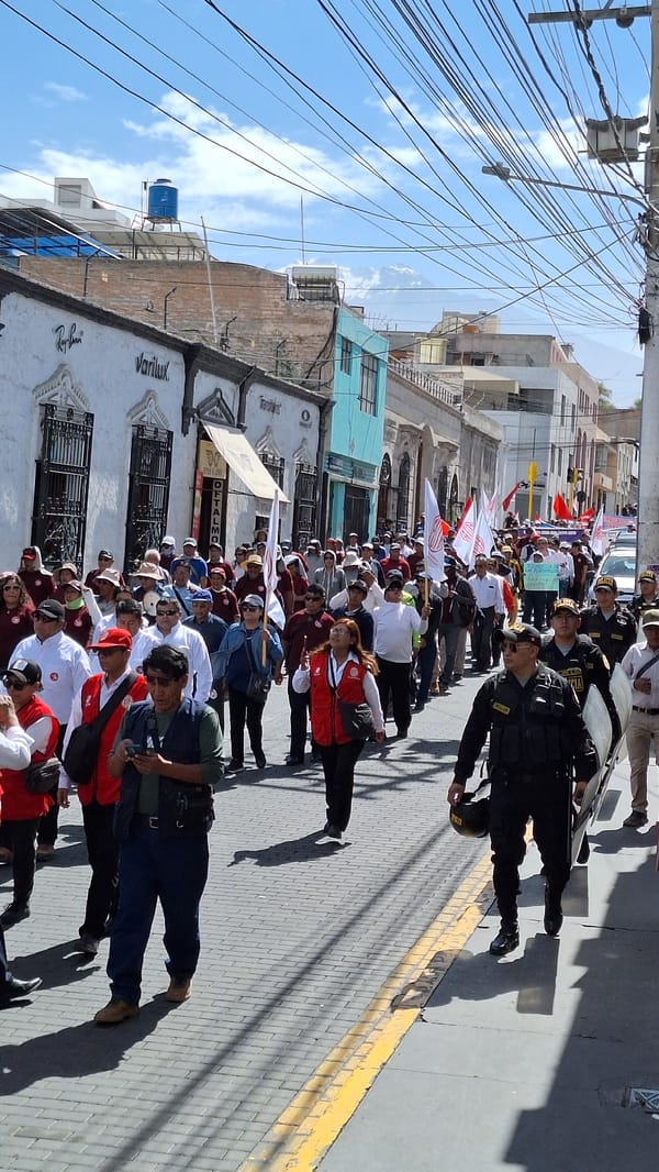 Political protests demand election respect in Arequipa Peru