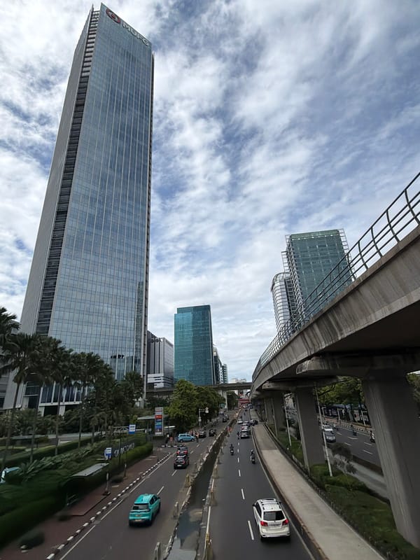 Early morning urban documentation captures South Jakarta infrastructure scenes