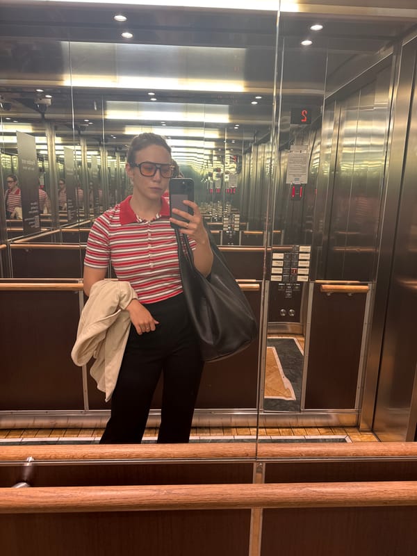 Morning in Riga: elevator to Pilates studio