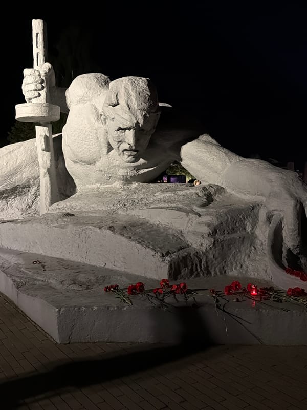 Candles and carnations at Brest Fortress on the night of June 21st