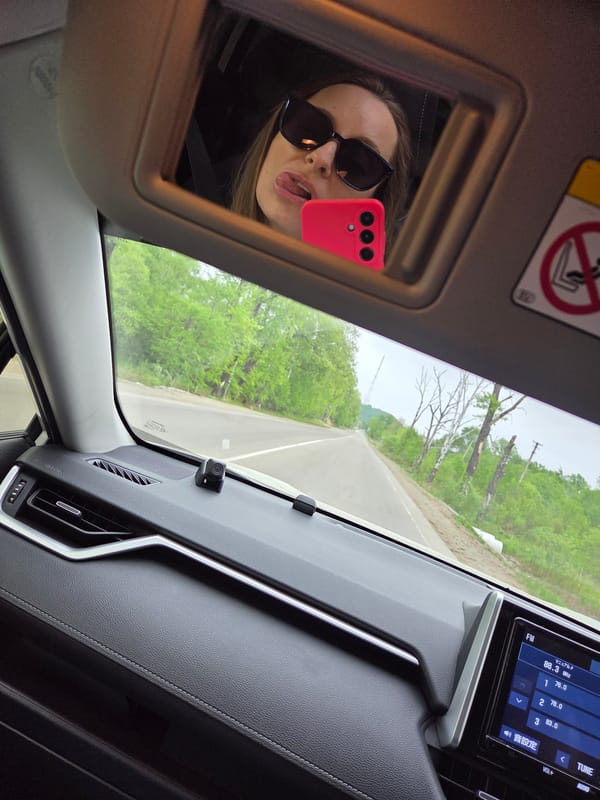 Driver documents morning journey through Birobidzhan toward lattice tower