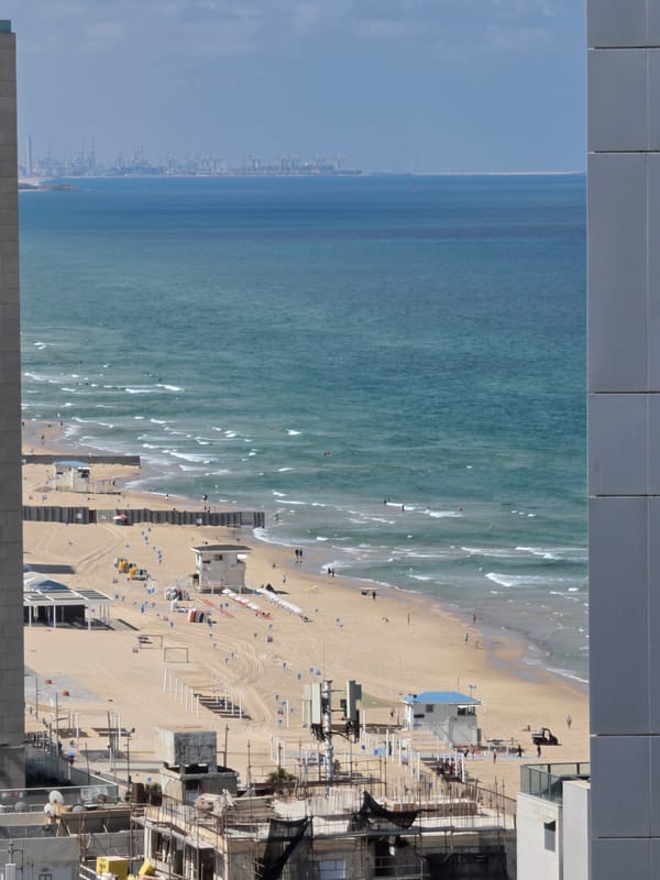 Early morning coastal views captured in Bat Yam, Israel