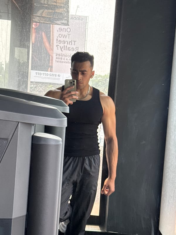 Morning gym session documented through selfies in Kolkata