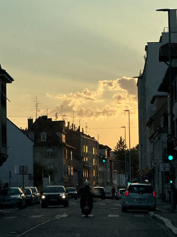 Strasbourg streets at golden hour, with quick stops along the way
