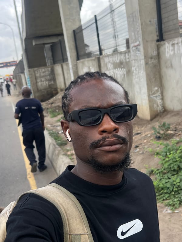 Morning commuters captured near train station in Ikeja