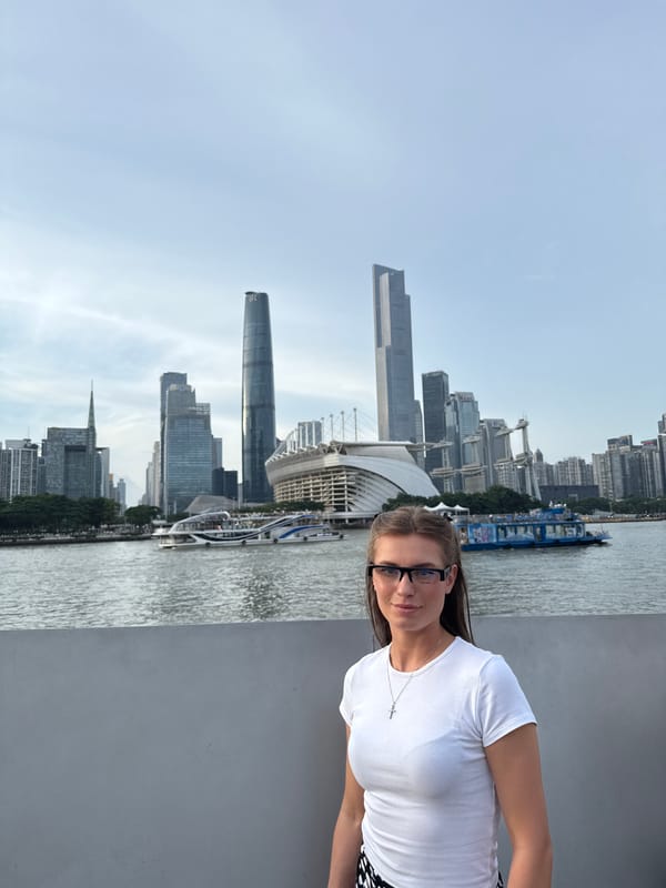 Morning walk along Guangzhou's Pearl River waterfront