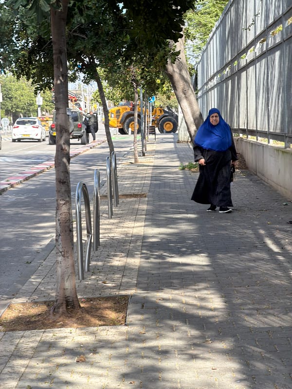 Daily life scenes captured in Tel Aviv neighborhood