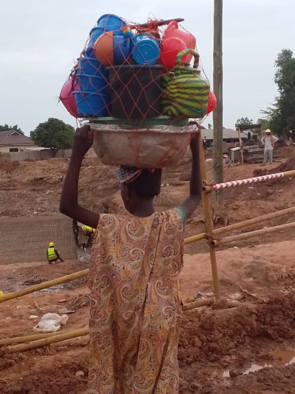 Construction work continues in Tamale amid daily life