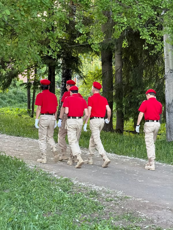 Military-style rope training conducted in Russian forest near Забегалово