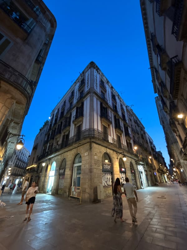 Evening exploration through Barcelona's Gothic Quarter streets