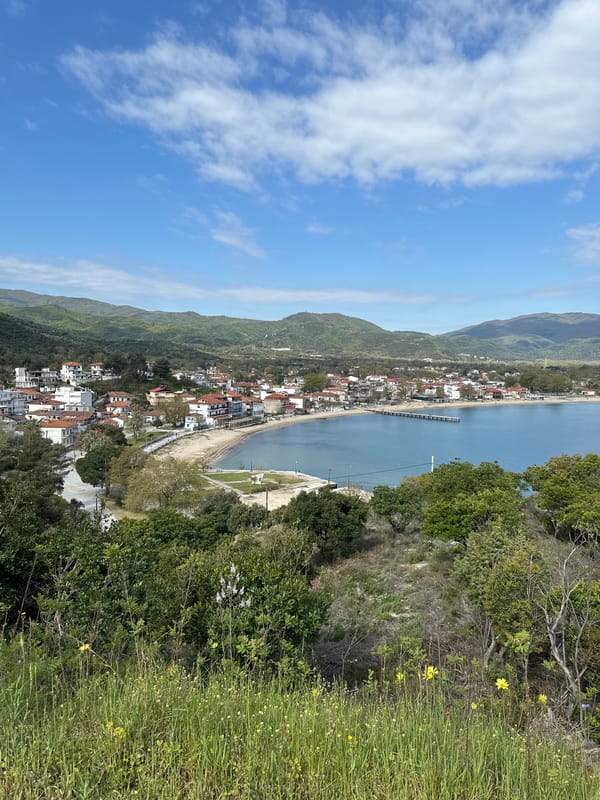 Morning coastal view captured in Olympiada, Greece