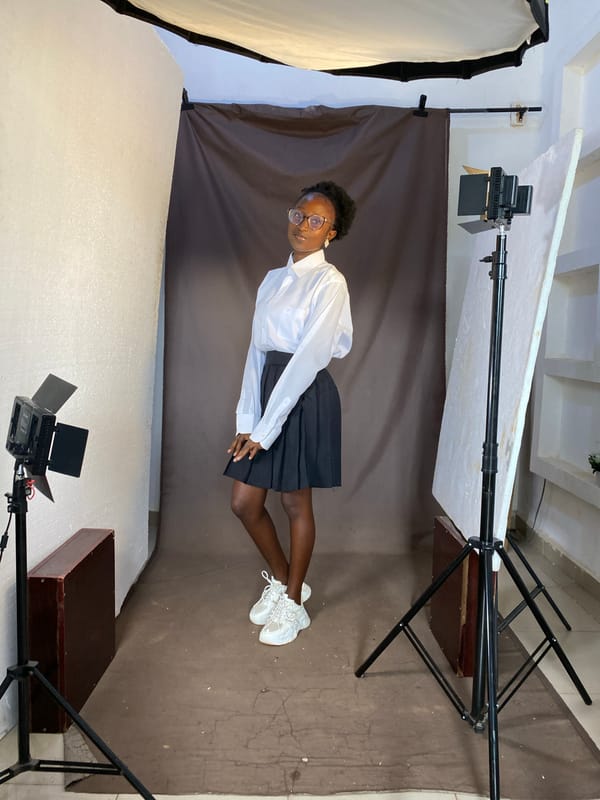 Studio portrait session in Bukuru, Nigeria
