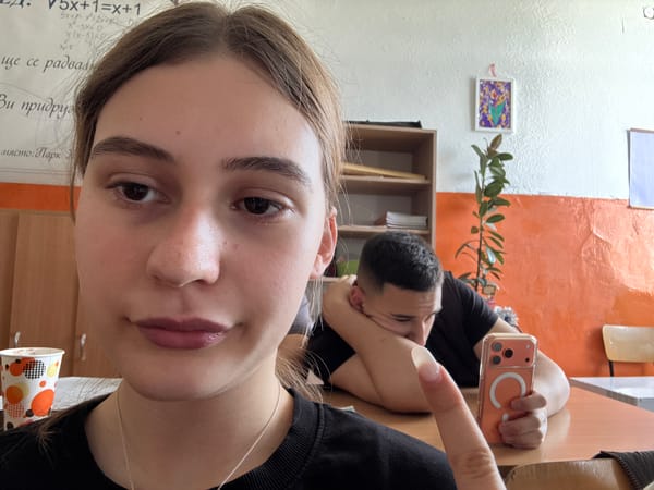 Students document casual classroom moments in Panagyurishte Bulgaria morning