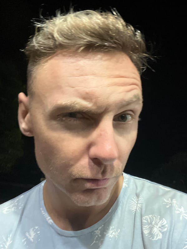 Couple documents evening in Sukawati with selfies, money exchange