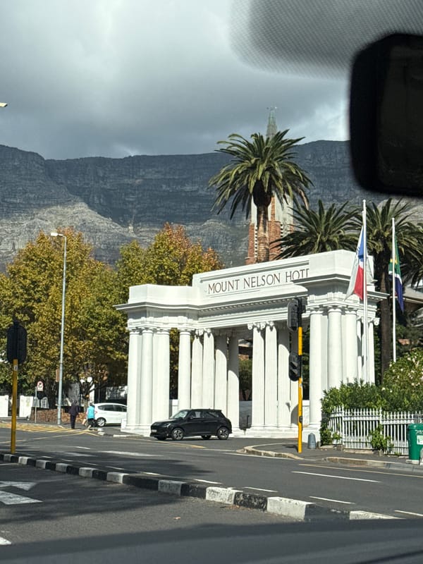 Morning scenes documented around Cape Town's Mount Nelson Hotel area
