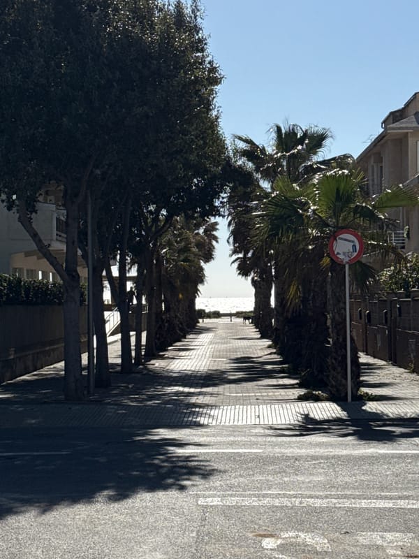 Quiet street scene documented in Les Meravelles, Spain