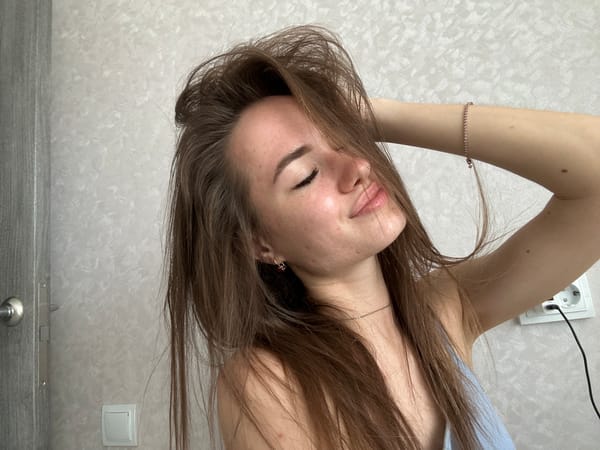 Portrait photo session captures young woman in playful poses
