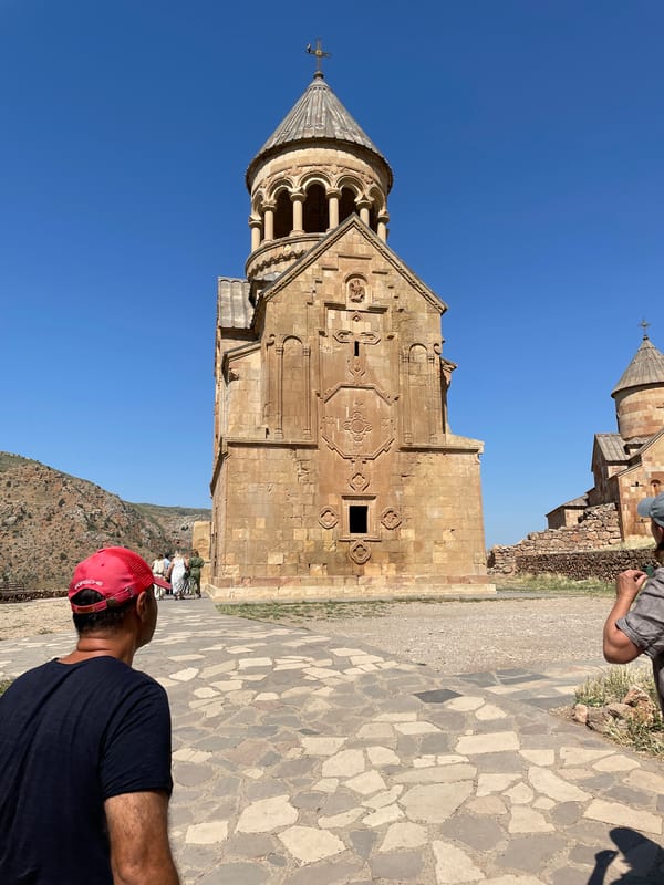 Noravank Monastery and its red rock canyon, Areni