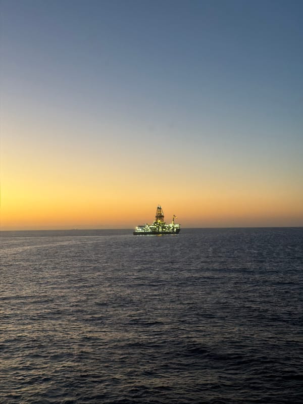 Offshore drilling platform observed in Gulf of Mexico