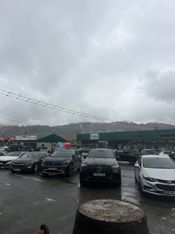 Overcast morning street scenes documented in Tsovagyugh, Armenia