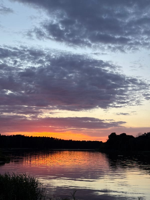 Sunset over the Gauja River, Carnikava, Latvia