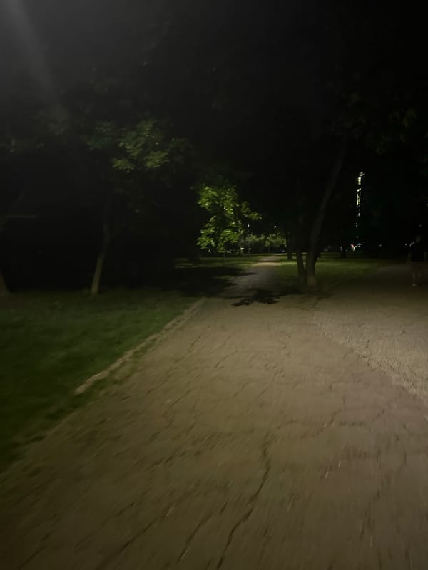 Nighttime city life documented across urban area June 10