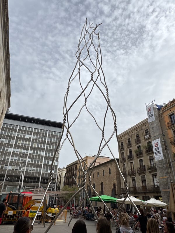 Tourist documents Barcelona Cathedral architecture and street art