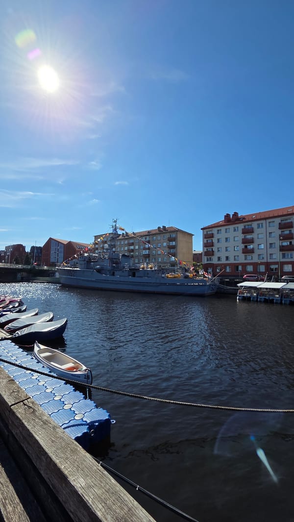 Sunny afternoon stroll through Klaipėda's waterfront and old town