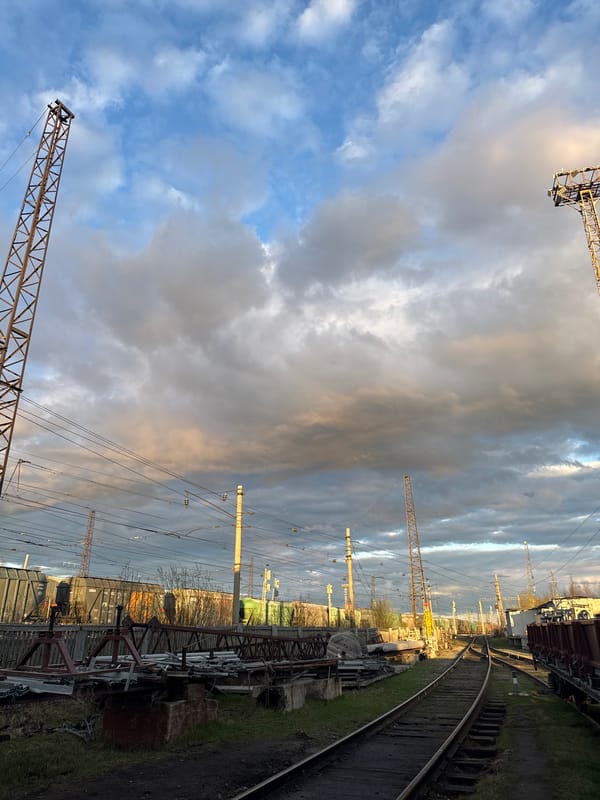Evening scenes documented across Apatity railway and street areas