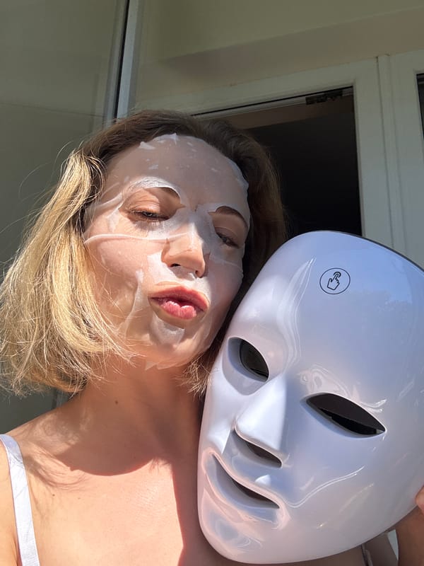 Morning skincare routine in Riga: sheet masks and LED therapy