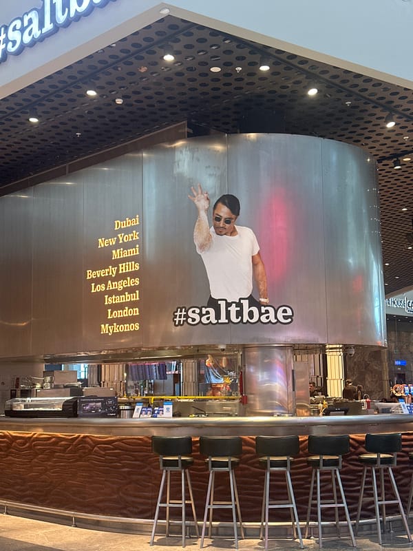 Salt Bae restaurant interior at Istanbul Airport