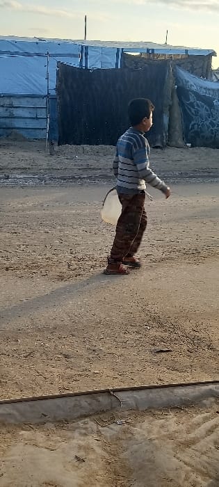 Daily life documented in Khan Yunis displacement settlement