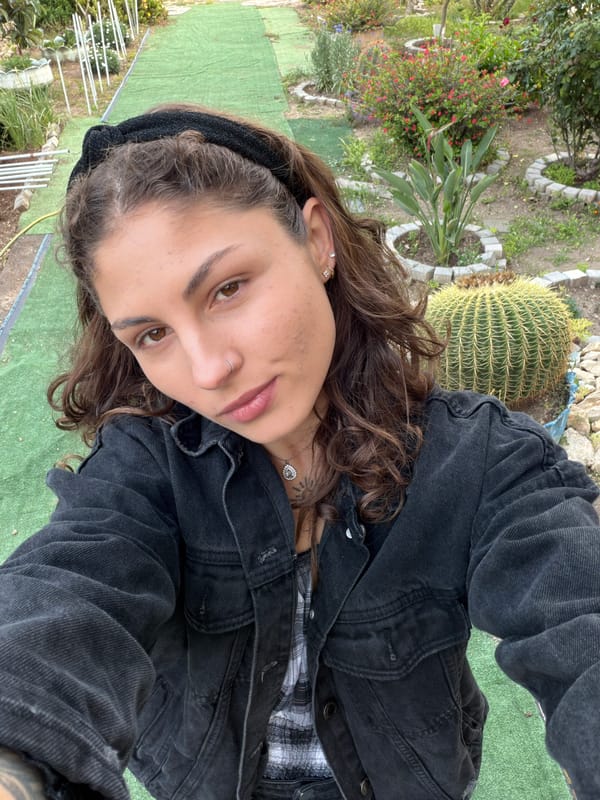 Person takes selfie outdoors in Kiryat Bialik, Israel