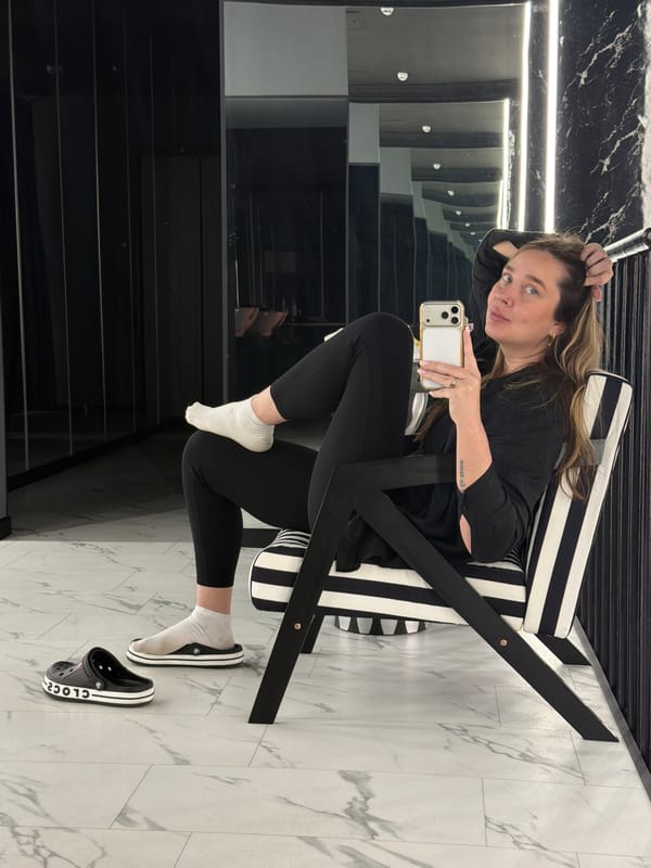 Woman Takes Selfie in Modern Moscow Interior