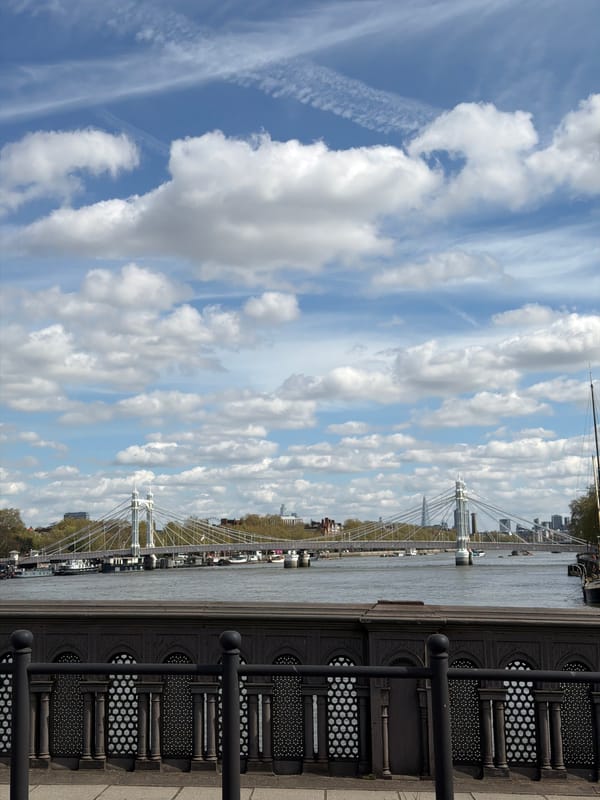 Thames bridges photographed from London embankment Monday morning