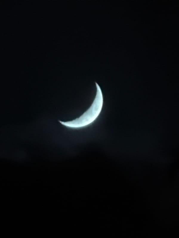 Crescent moon observed over Tbilisi skies Tuesday evening